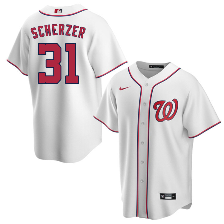 Nike Men #31 Max Scherzer Washington Nationals Baseball Jerseys Sale-White